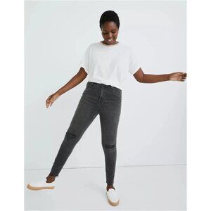 NWT Madewell Curvy High-Rise Skinny Jeans Black Sea